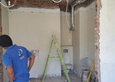 Showcasing the early stages of a full interior renovation project